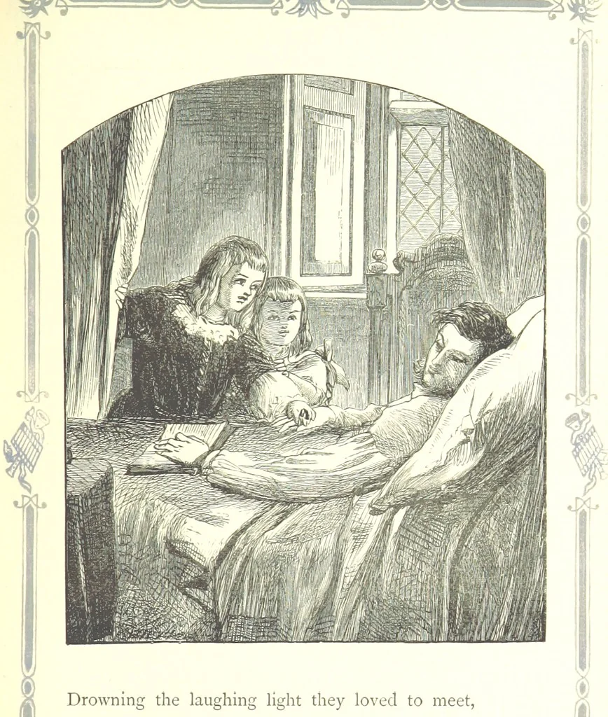 An illustration from The home affections pourtrayed by the poets. Selected and edited by Charles Mackay. Illustrated with ... engravings ... by eminent artists, and engraved by the Brothers Dalziel, 1883, leaf 417