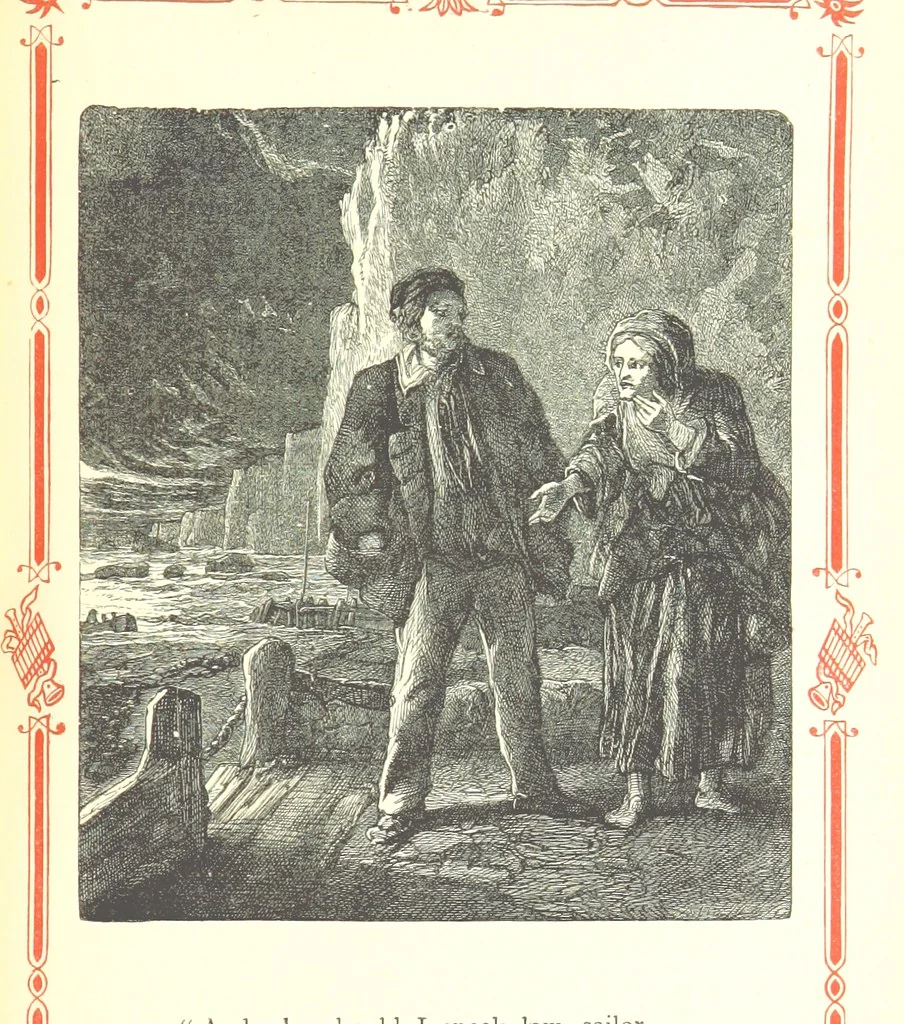 An illustration from The home affections pourtrayed by the poets. Selected and edited by Charles Mackay. Illustrated with ... engravings ... by eminent artists, and engraved by the Brothers Dalziel, 1883, leaf 461