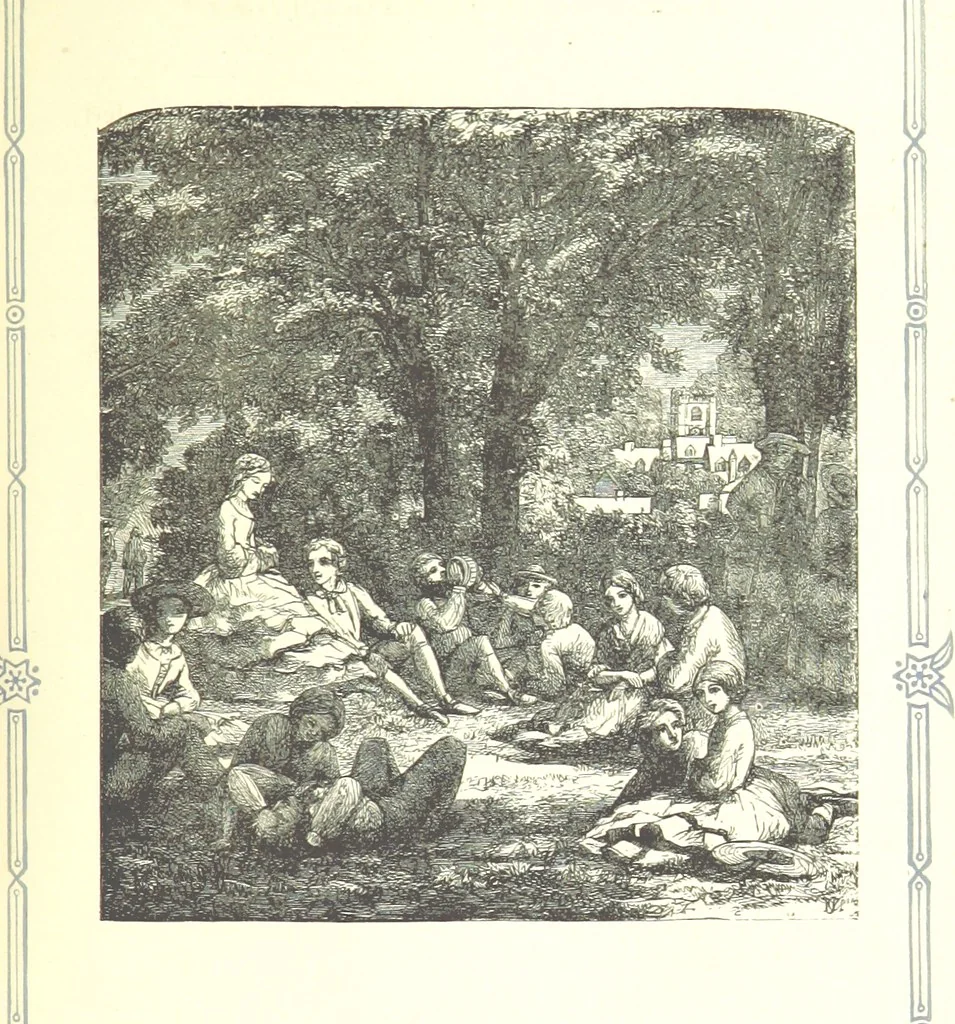 An illustration from The home affections pourtrayed by the poets. Selected and edited by Charles Mackay. Illustrated with ... engravings ... by eminent artists, and engraved by the Brothers Dalziel, 1883, leaf 471