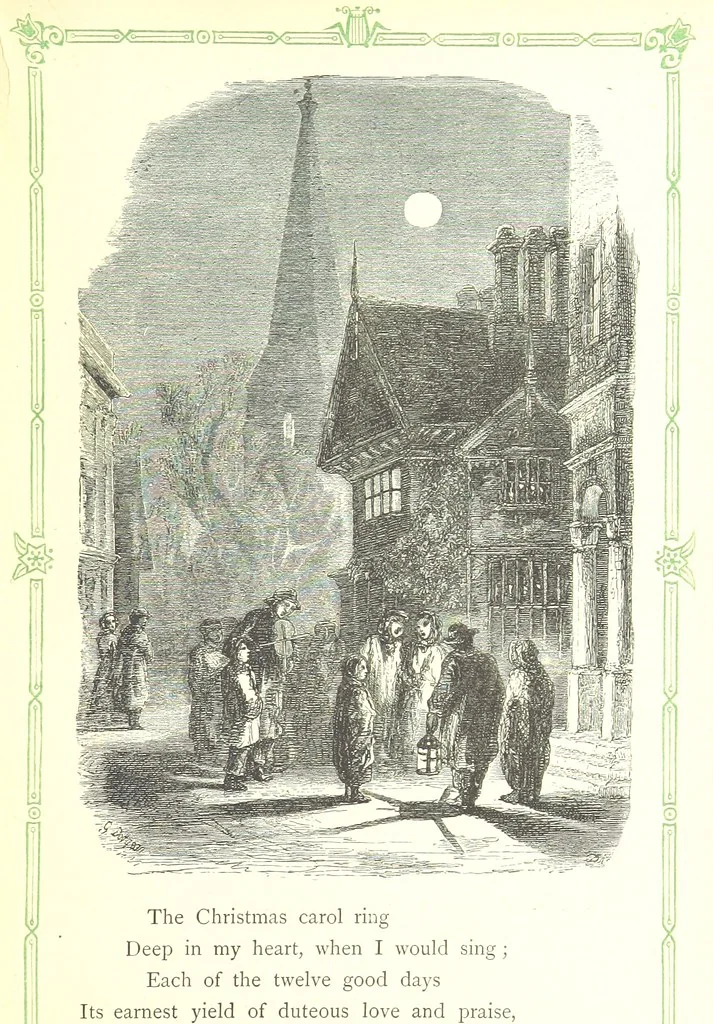 An illustration from The home affections pourtrayed by the poets. Selected and edited by Charles Mackay. Illustrated with ... engravings ... by eminent artists, and engraved by the Brothers Dalziel, 1883, leaf 59