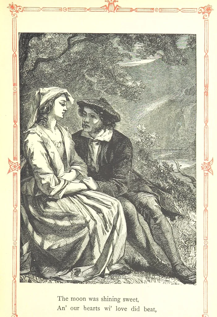 An illustration from The home affections pourtrayed by the poets. Selected and edited by Charles Mackay. Illustrated with ... engravings ... by eminent artists, and engraved by the Brothers Dalziel, 1883, leaf 79