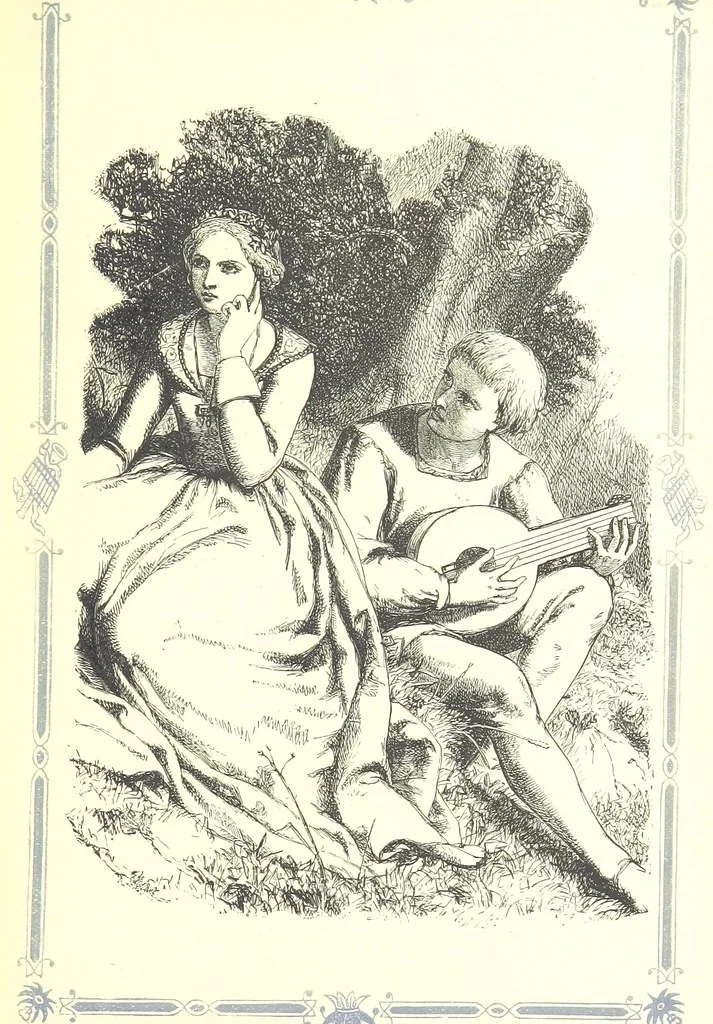 An illustration from The home affections pourtrayed by the poets. Selected and edited by Charles Mackay. Illustrated with ... engravings ... by eminent artists, and engraved by the Brothers Dalziel, 1883, leaf 93