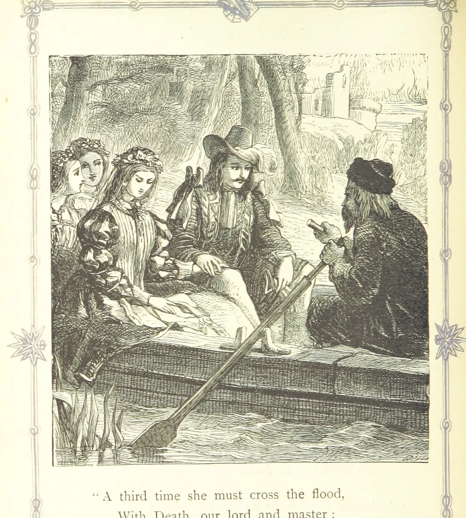 An illustration from The home affections pourtrayed by the poets. Selected and edited by Charles Mackay. Illustrated with ... engravings ... by eminent artists, and engraved by the Brothers Dalziel, 1883, leaf 98
