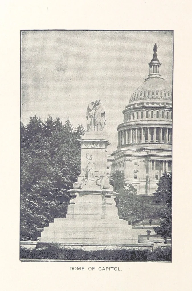 An illustration from Presidential inaugurations from George Washington 1789 to Grover Cleveland 1893. With inaugural addresses, etc, 1893, leaf 174