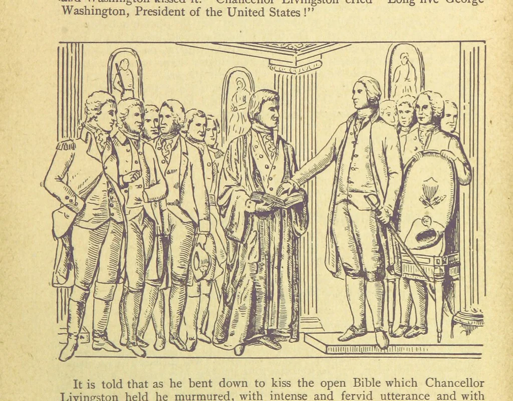 An illustration from Presidential inaugurations from George Washington 1789 to Grover Cleveland 1893. With inaugural addresses, etc, 1893, leaf 21