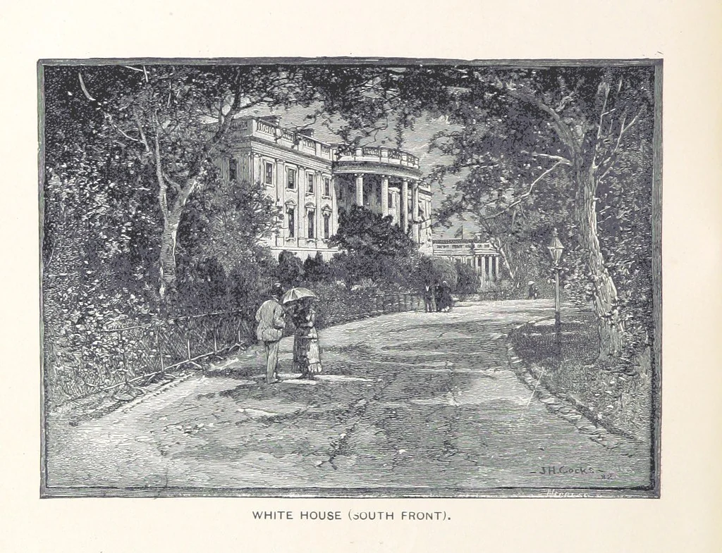 An illustration from Presidential inaugurations from George Washington 1789 to Grover Cleveland 1893. With inaugural addresses, etc, 1893, leaf 56