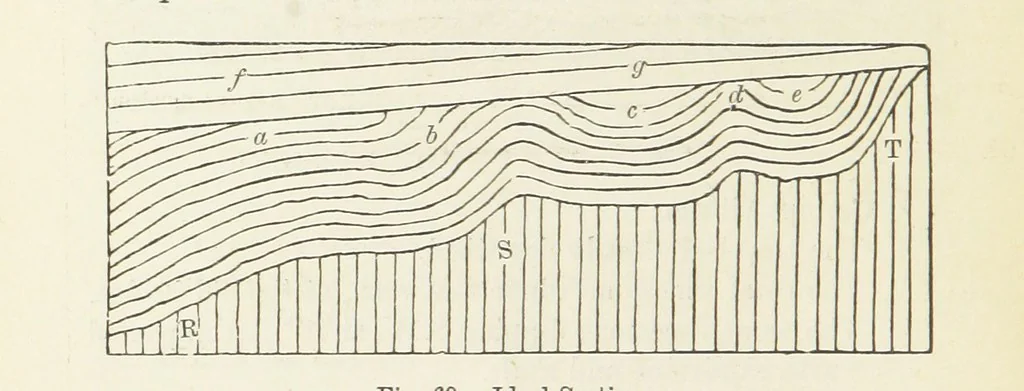 An illustration from A sketch of the Geology of Fife and the Lothians, including detailed descriptions of Arthur's Seat and Pentland Hills, 1866, leaf 242