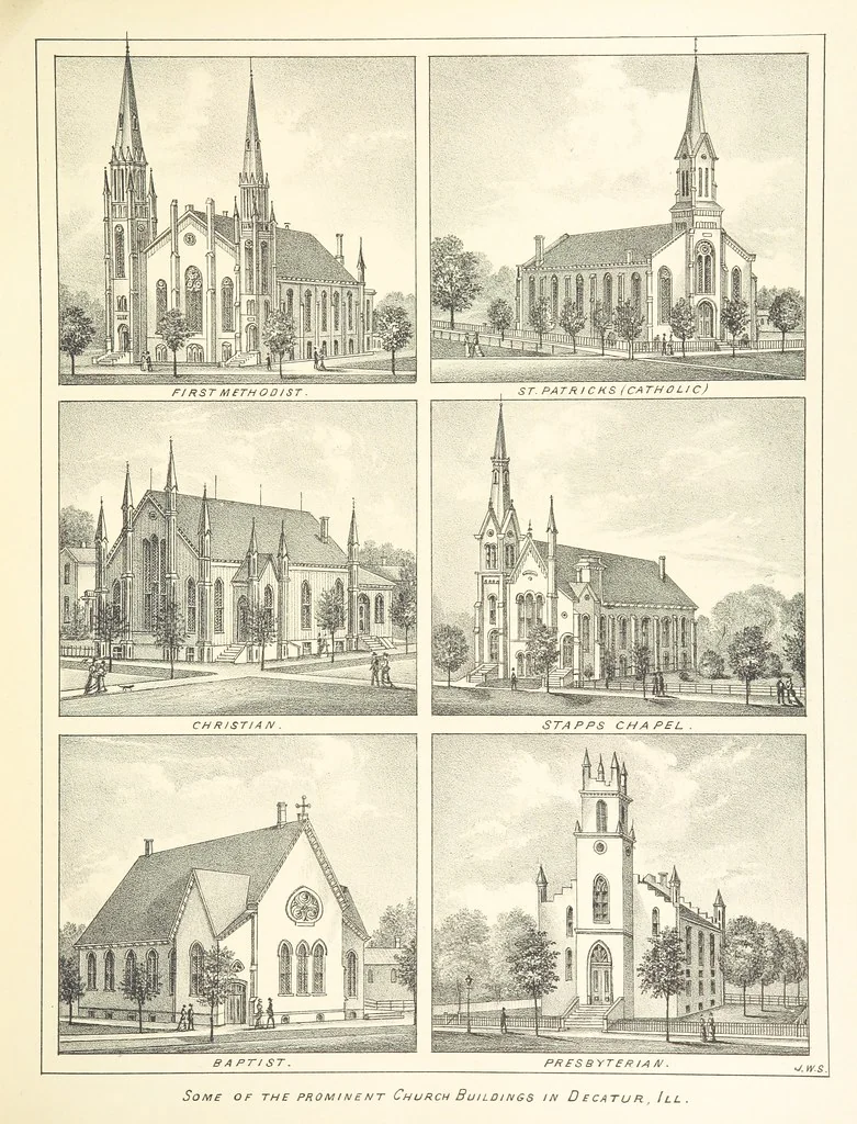 An illustration from History of Macon County, Illinois. With illustrations ... and biographical sketches, etc, 1880, leaf 109