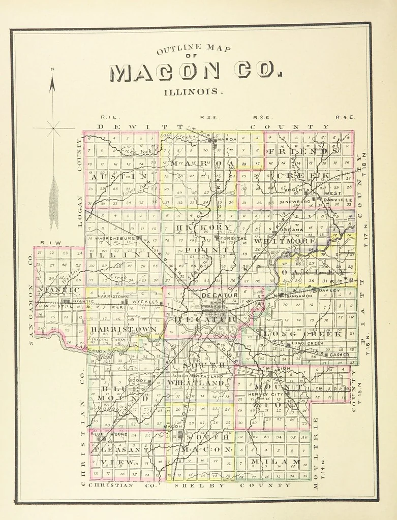 An illustration from History of Macon County, Illinois. With illustrations ... and biographical sketches, etc, 1880, leaf 14