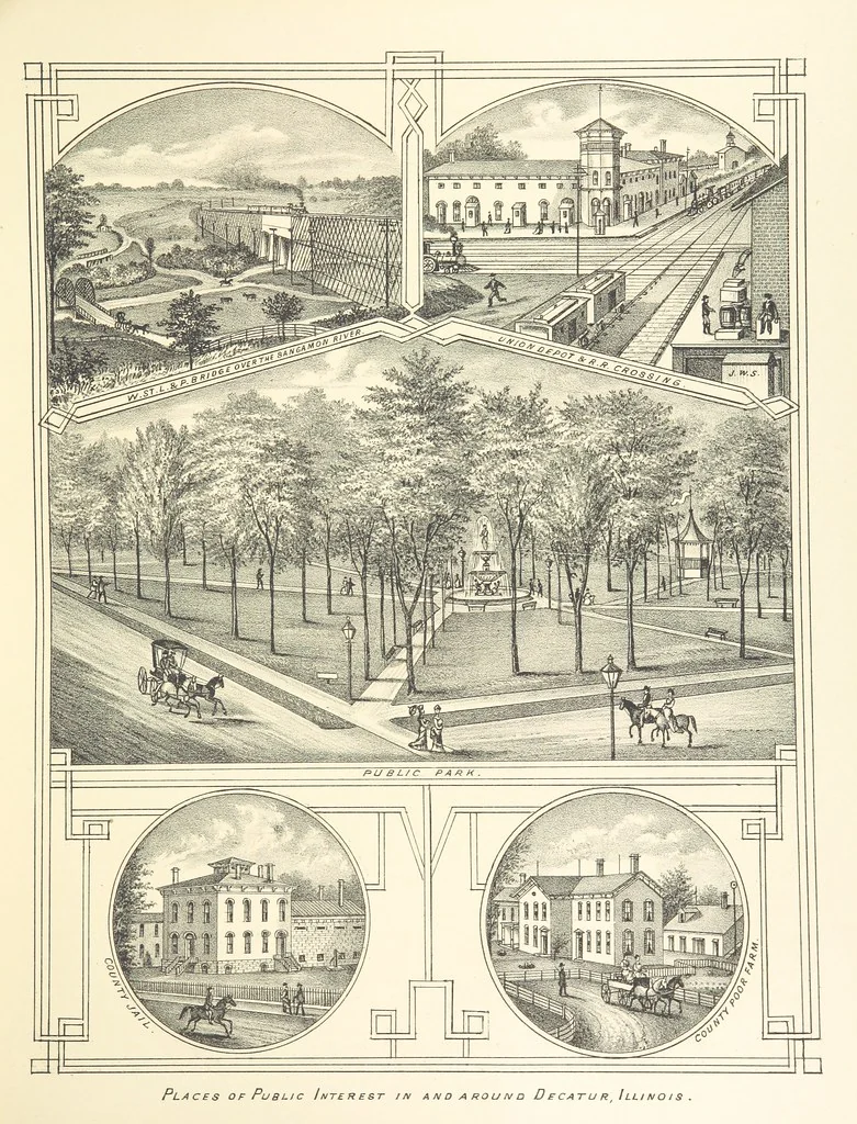An illustration from History of Macon County, Illinois. With illustrations ... and biographical sketches, etc, 1880, leaf 61