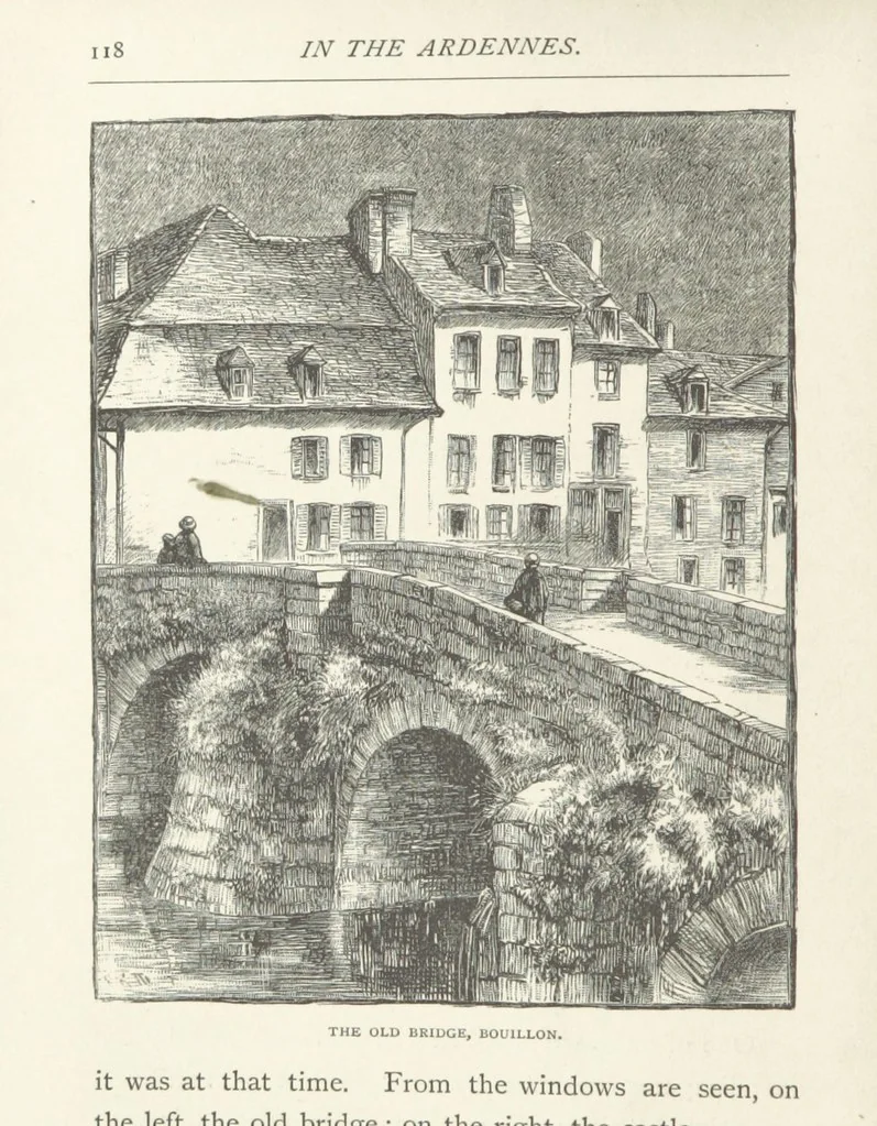 An illustration from In the Ardennes ... With ... illustrations by T. R. Macquoid, 1881, leaf 150