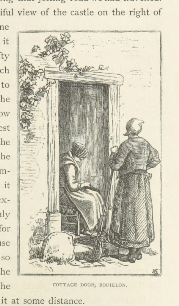 An illustration from In the Ardennes ... With ... illustrations by T. R. Macquoid, 1881, leaf 161