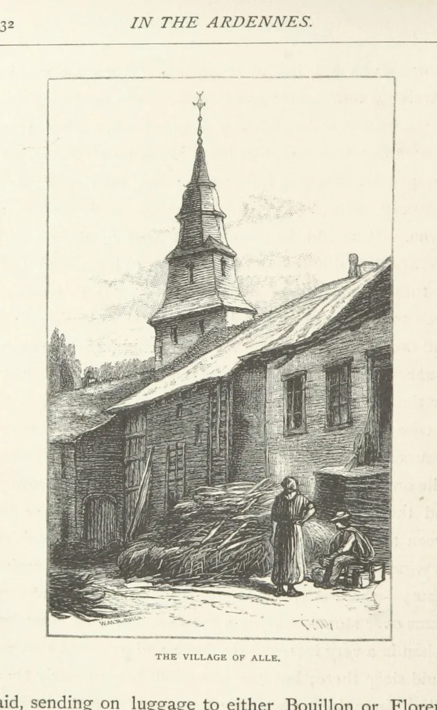 An illustration from In the Ardennes ... With ... illustrations by T. R. Macquoid, 1881, leaf 168