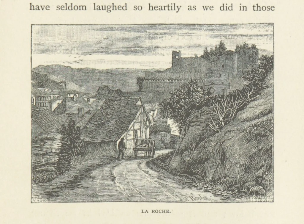 An illustration from In the Ardennes ... With ... illustrations by T. R. Macquoid, 1881, leaf 243