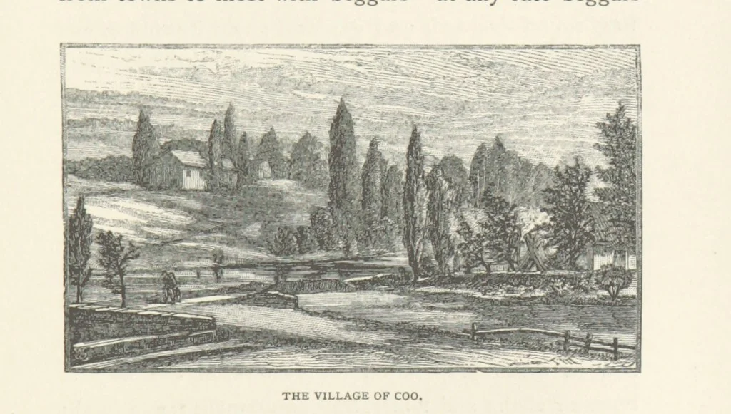 An illustration from In the Ardennes ... With ... illustrations by T. R. Macquoid, 1881, leaf 255