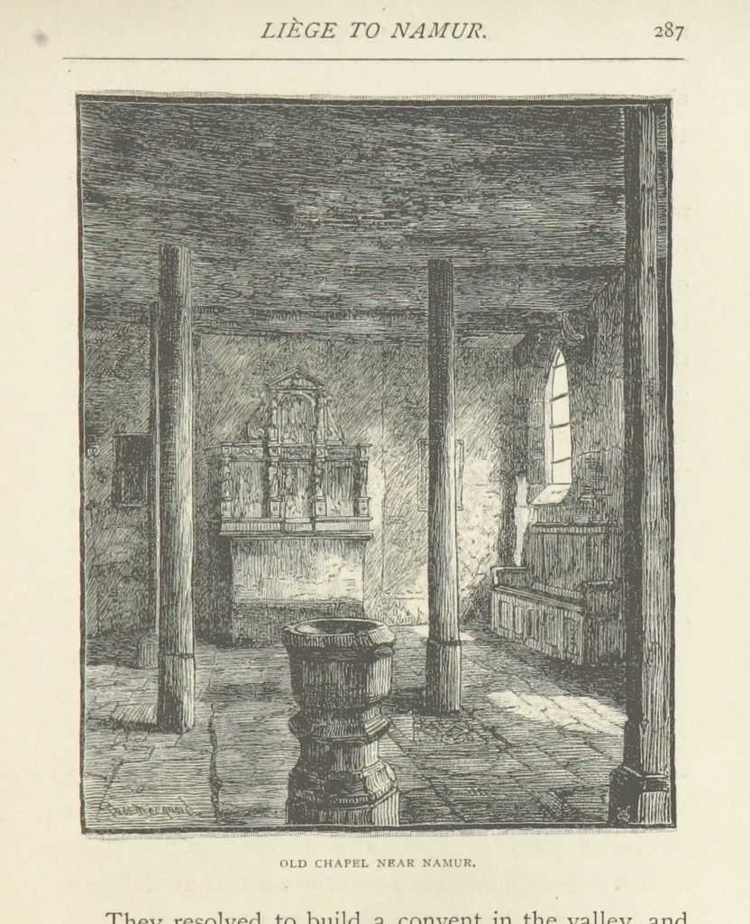 An illustration from In the Ardennes ... With ... illustrations by T. R. Macquoid, 1881, leaf 333