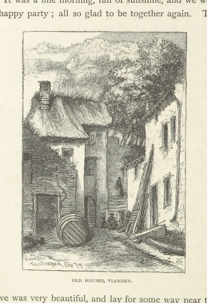 An illustration from In the Ardennes ... With ... illustrations by T. R. Macquoid, 1881, leaf 358