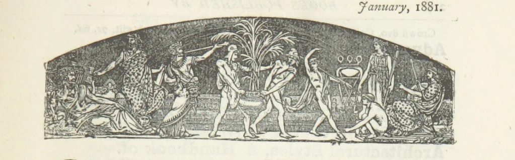 An illustration from In the Ardennes ... With ... illustrations by T. R. Macquoid, 1881, leaf 399