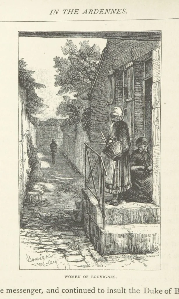 An illustration from In the Ardennes ... With ... illustrations by T. R. Macquoid, 1881, leaf 86
