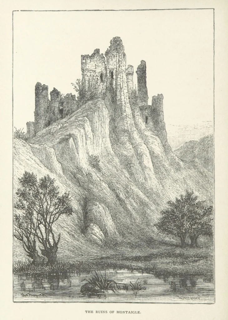 An illustration from In the Ardennes ... With ... illustrations by T. R. Macquoid, 1881, leaf 96