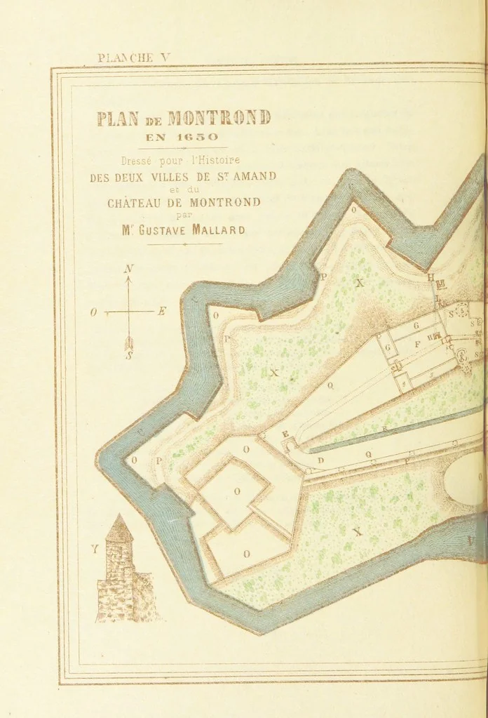 An illustration from Histoire des deux villes de Saint-Amand et du Château de Montrond ... Publiée par les soins de ... C. L. Gustave Mallard. Avec une préface de l'Abbé S. Clément. [With plates, 1895, leaf 164