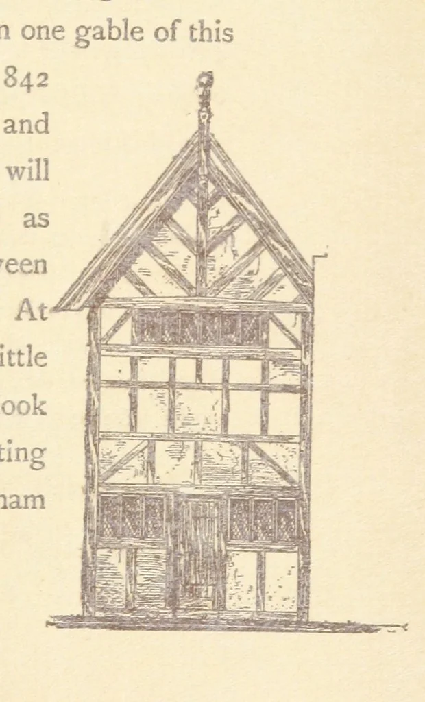 An illustration from A Booke of Olde Manchester and Salford. By Alfred Darbyshire ... Edited with an introduction by George Milner. [With illustrations, 1887, leaf 101