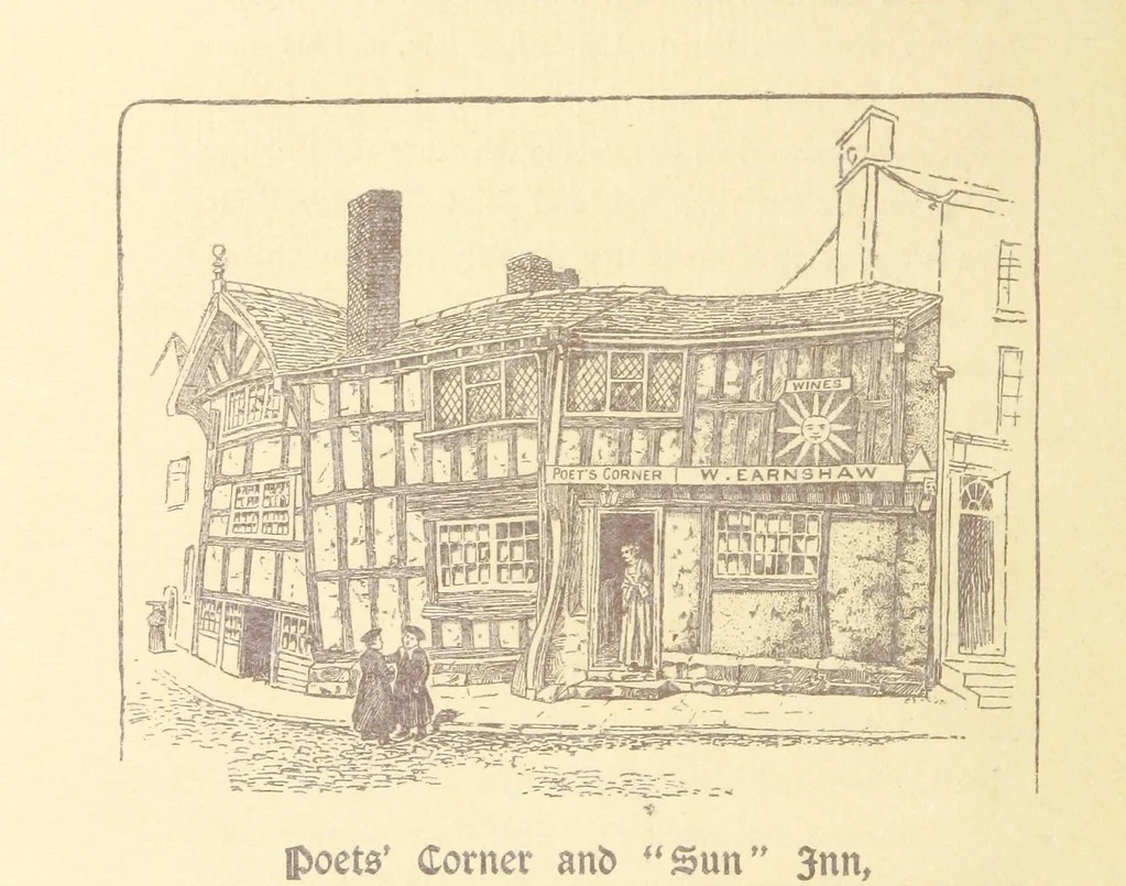 An illustration from A Booke of Olde Manchester and Salford. By Alfred Darbyshire ... Edited with an introduction by George Milner. [With illustrations, 1887, leaf 104