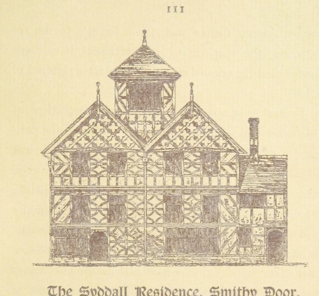 An illustration from A Booke of Olde Manchester and Salford. By Alfred Darbyshire ... Edited with an introduction by George Milner. [With illustrations, 1887, leaf 117
