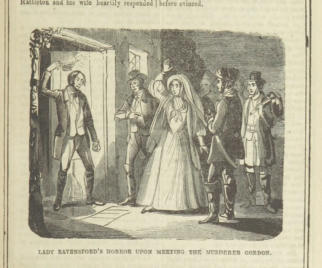 An illustration from The Maniac Father, or the Victim of seduction; a romance of deep interest; by the author of “Ela the outcast” [i.e. T. P. Prest], etc, 1850, leaf 123