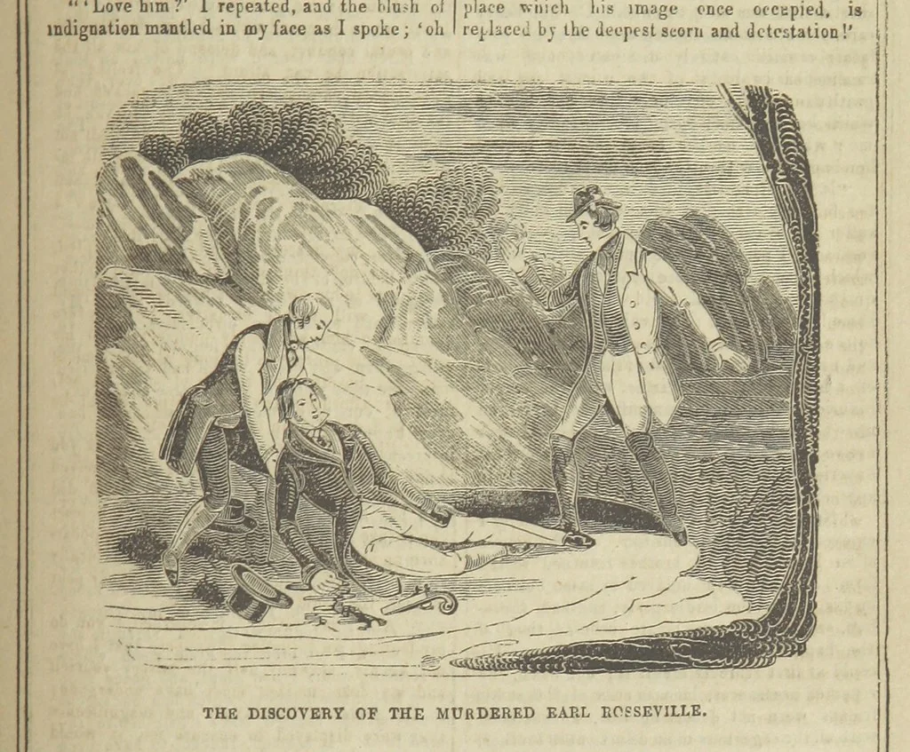 An illustration from The Maniac Father, or the Victim of seduction; a romance of deep interest; by the author of “Ela the outcast” [i.e. T. P. Prest], etc, 1850, leaf 147