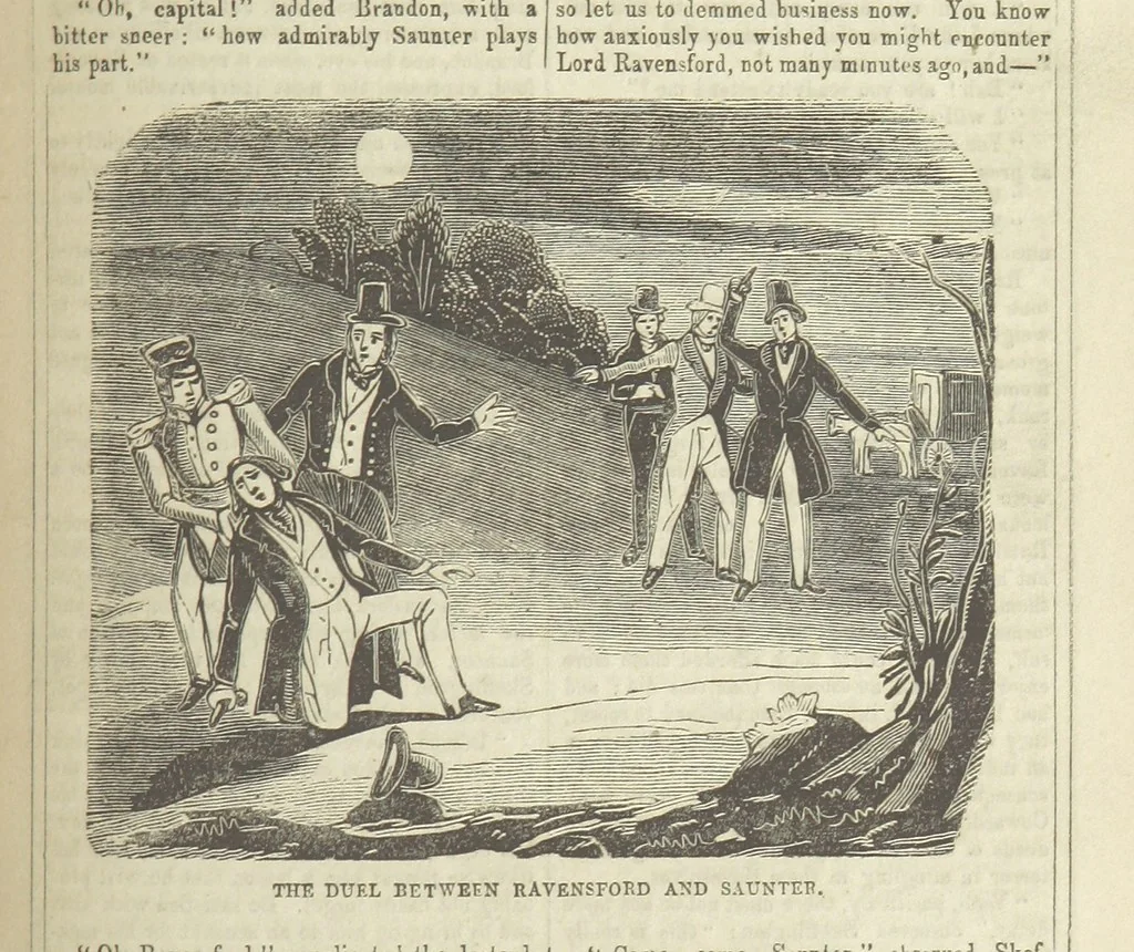 An illustration from The Maniac Father, or the Victim of seduction; a romance of deep interest; by the author of “Ela the outcast” [i.e. T. P. Prest], etc, 1850, leaf 195