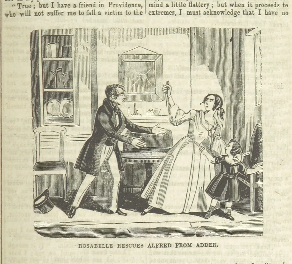 An illustration from The Maniac Father, or the Victim of seduction; a romance of deep interest; by the author of “Ela the outcast” [i.e. T. P. Prest], etc, 1850, leaf 235