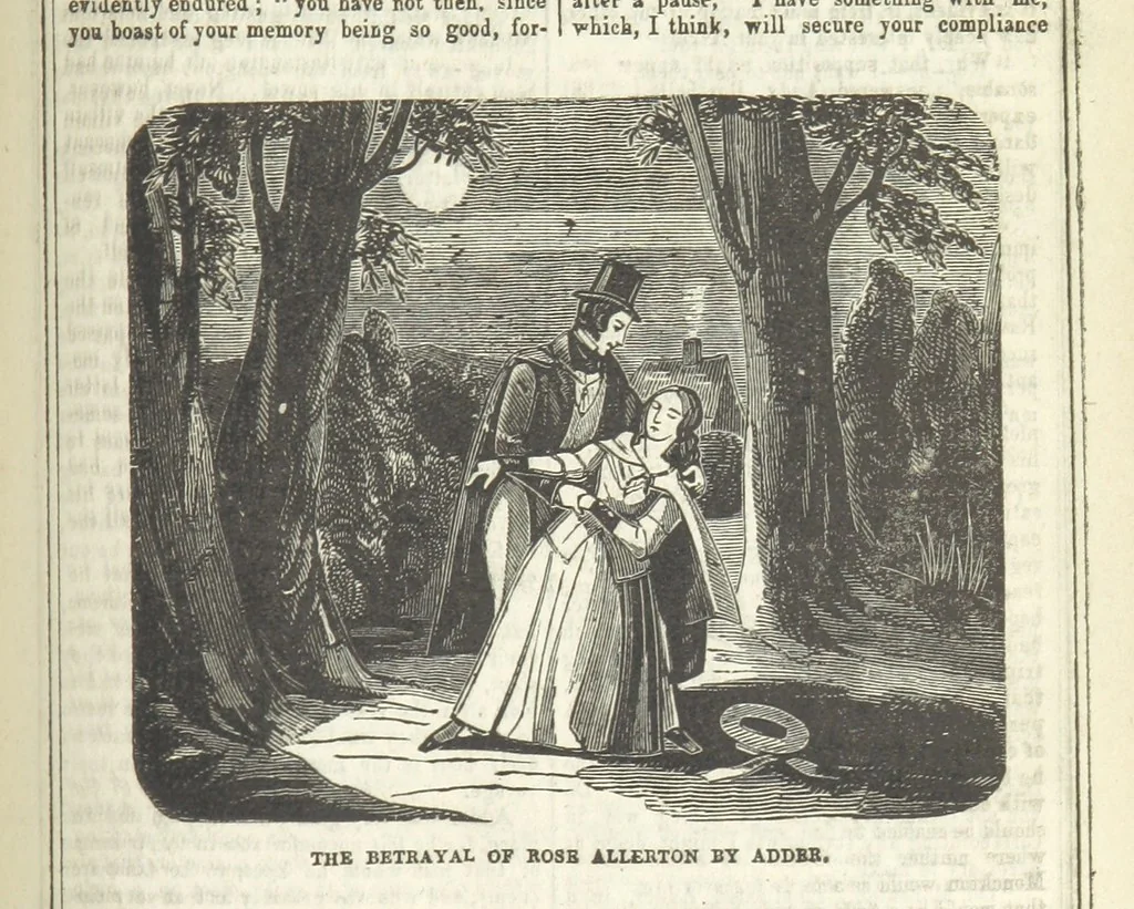 An illustration from The Maniac Father, or the Victim of seduction; a romance of deep interest; by the author of “Ela the outcast” [i.e. T. P. Prest], etc, 1850, leaf 275