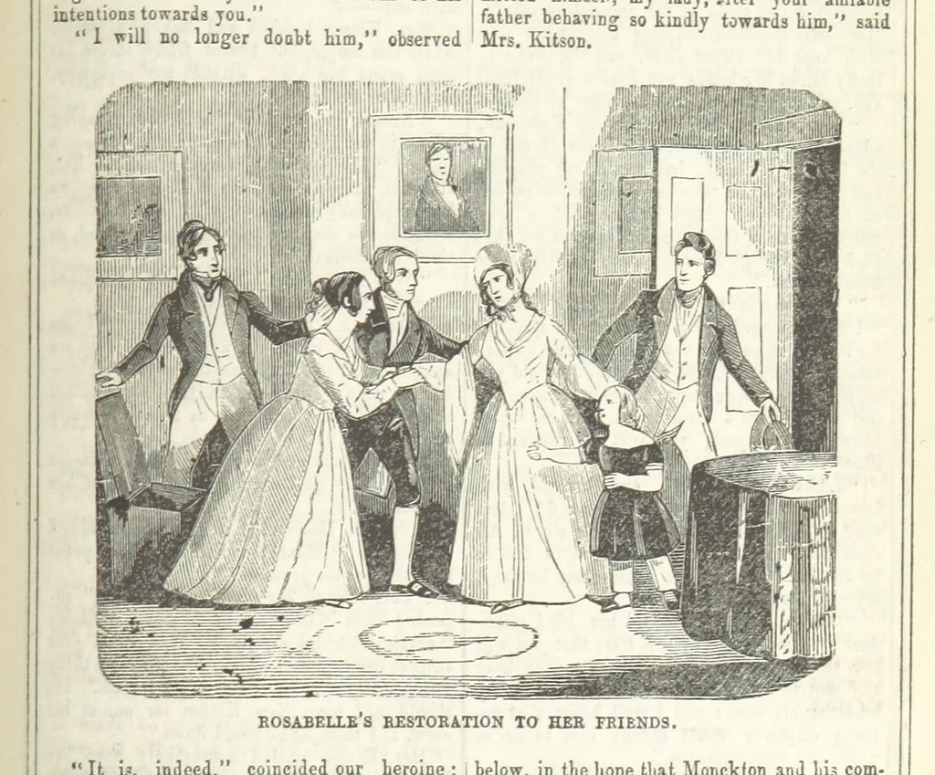 An illustration from The Maniac Father, or the Victim of seduction; a romance of deep interest; by the author of “Ela the outcast” [i.e. T. P. Prest], etc, 1850, leaf 299