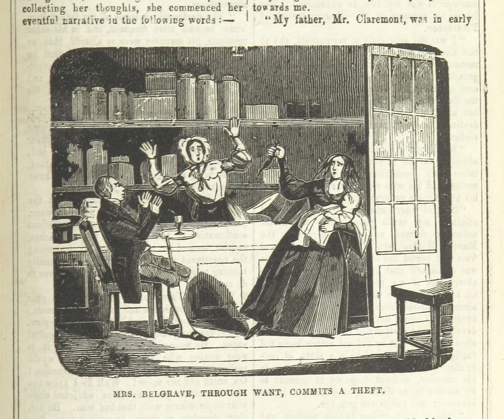 An illustration from The Maniac Father, or the Victim of seduction; a romance of deep interest; by the author of “Ela the outcast” [i.e. T. P. Prest], etc, 1850, leaf 315