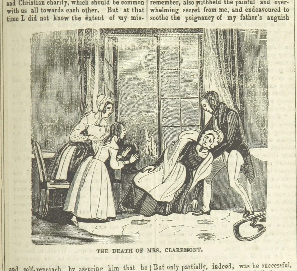 An illustration from The Maniac Father, or the Victim of seduction; a romance of deep interest; by the author of “Ela the outcast” [i.e. T. P. Prest], etc, 1850, leaf 323