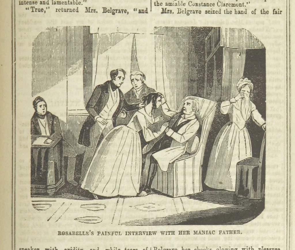 An illustration from The Maniac Father, or the Victim of seduction; a romance of deep interest; by the author of “Ela the outcast” [i.e. T. P. Prest], etc, 1850, leaf 339