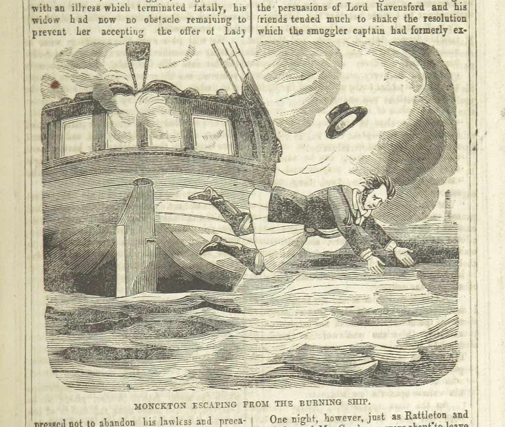 An illustration from The Maniac Father, or the Victim of seduction; a romance of deep interest; by the author of “Ela the outcast” [i.e. T. P. Prest], etc, 1850, leaf 395