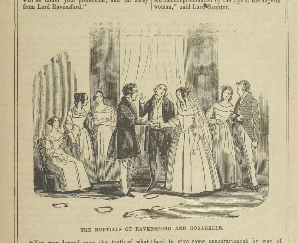 An illustration from The Maniac Father, or the Victim of seduction; a romance of deep interest; by the author of “Ela the outcast” [i.e. T. P. Prest], etc, 1850, leaf 75