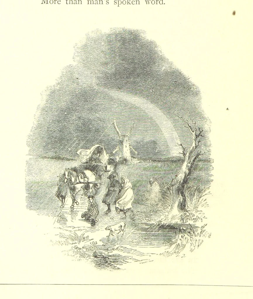 An illustration from The Months illustrated by pen and pencil. Edited by ... S. M. The designs by N. Humphreys, J. Gilbert, etc, 1876, leaf 134