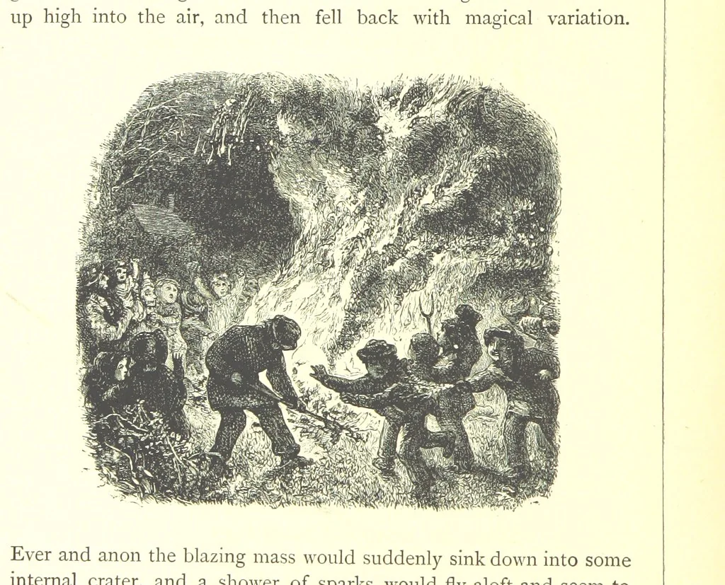 An illustration from The Months illustrated by pen and pencil. Edited by ... S. M. The designs by N. Humphreys, J. Gilbert, etc, 1876, leaf 196