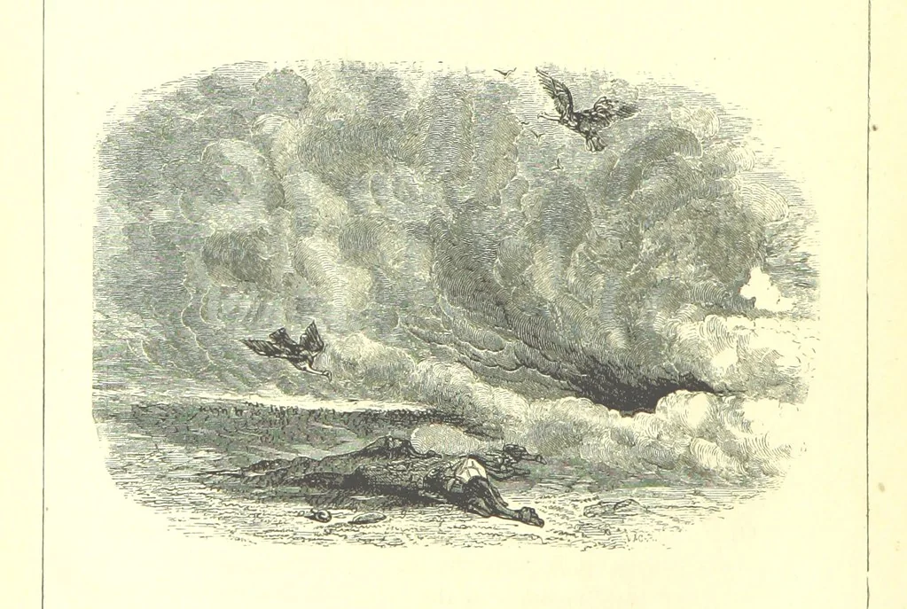 An illustration from The Months illustrated by pen and pencil. Edited by ... S. M. The designs by N. Humphreys, J. Gilbert, etc, 1876, leaf 200