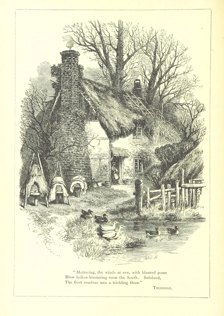 An illustration from The Months illustrated by pen and pencil. Edited by ... S. M. The designs by N. Humphreys, J. Gilbert, etc, 1876, leaf 40