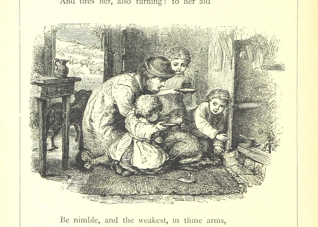An illustration from The Months illustrated by pen and pencil. Edited by ... S. M. The designs by N. Humphreys, J. Gilbert, etc, 1876, leaf 84