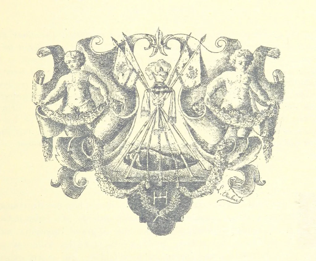 An illustration from Histoire de Béarn ... Nouvelle édition orne ... de plusieurs gravures, avec la vie de Marca, une généalogie, la bibliographie de ses œuvres ... Par M. l'abbé V. Dubarat, 1894, leaf 519