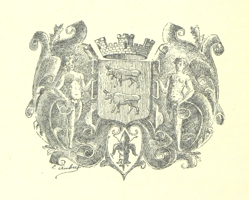 An illustration from Histoire de Béarn ... Nouvelle édition orne ... de plusieurs gravures, avec la vie de Marca, une généalogie, la bibliographie de ses œuvres ... Par M. l'abbé V. Dubarat, 1894, leaf 670