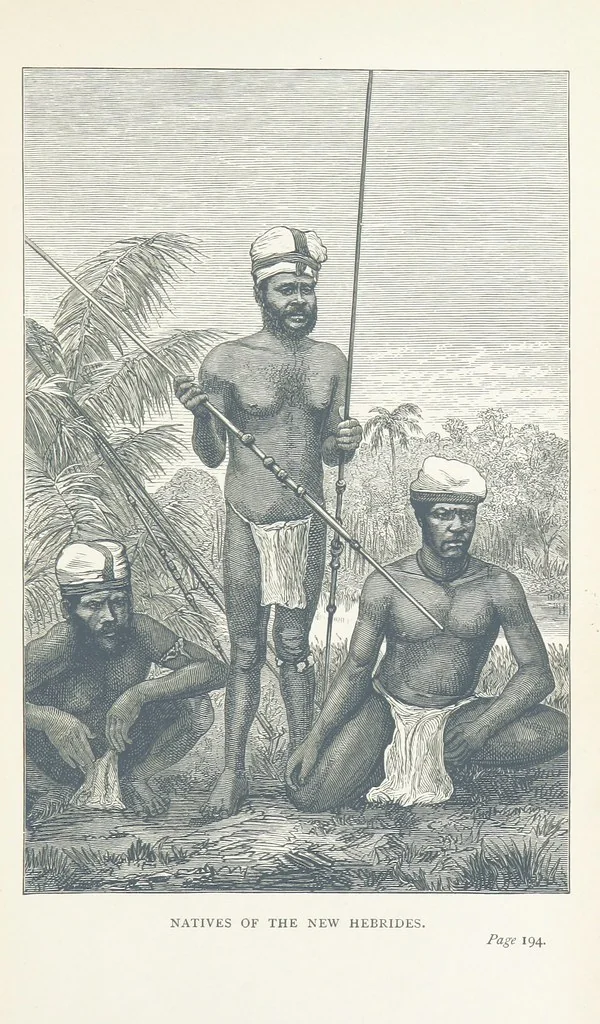 An illustration from The Cruise of the “Rosario” amongst the New Hebrides and Santa Cruz Islands. ... With map and illustrations, 1873, leaf 223
