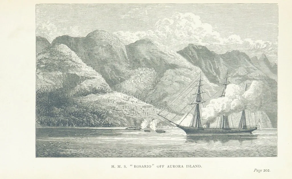 An illustration from The Cruise of the “Rosario” amongst the New Hebrides and Santa Cruz Islands. ... With map and illustrations, 1873, leaf 233