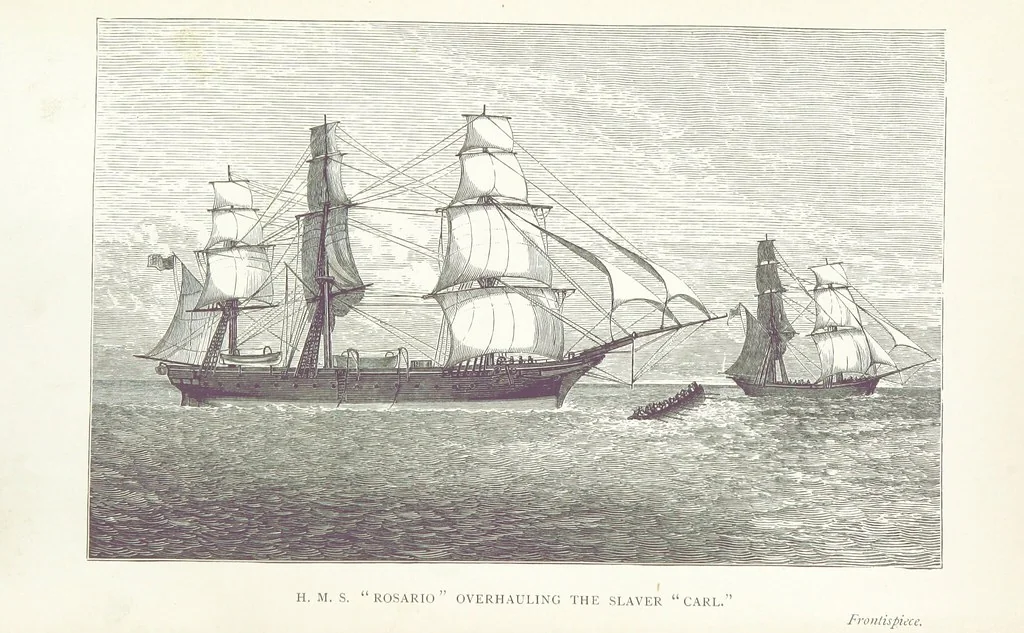 An illustration from The Cruise of the “Rosario” amongst the New Hebrides and Santa Cruz Islands. ... With map and illustrations, 1873, leaf 8