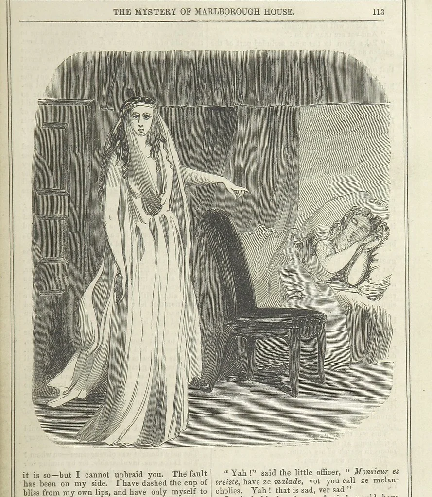 An illustration from The Mystery of Marlborough House. A tale of trial and temptation, 1866, leaf 121
